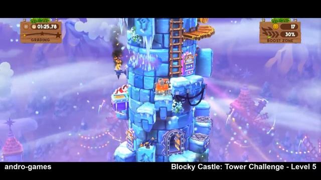 Blocky Castle: Tower Challenge - Level 5 (by isTom Games) - platform game for Android - gameplay. смотреть онлайн