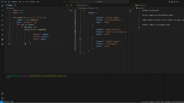 Tuto conversion CSV et JSON avec PYTHON смотреть онлайн