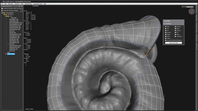 Horace The Snail retopo process in NVil. Part 02: Shell смотреть онлайн