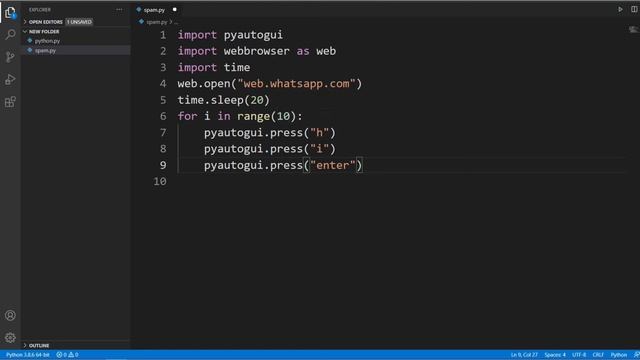 Whatsapp Bot using Python | 10 lines of code | смотреть онлайн