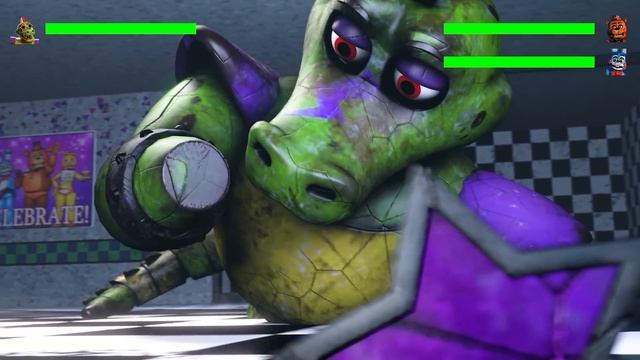 FNAF vs Security Breach Fighting Animations with Healthbars Compilation смотреть онлайн