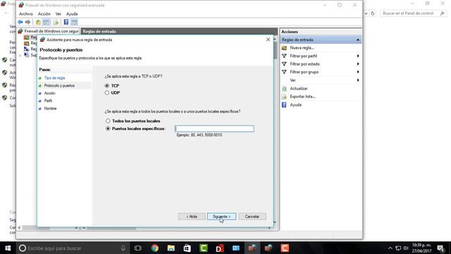 Como abrir puertos desde Firewall de Windows смотреть онлайн