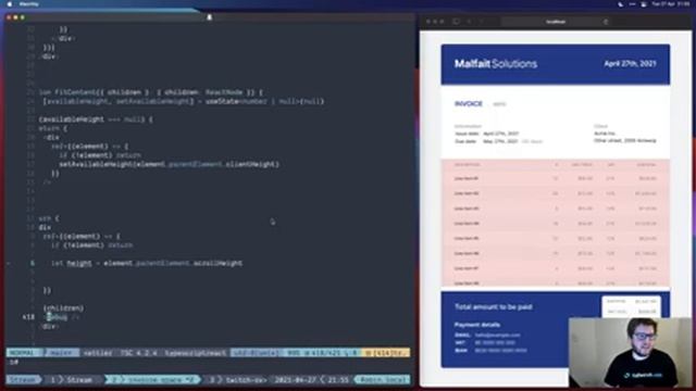 Part 2: Content aware pagination for invoice.space in Next.js & Tailwind // !tailwind !discord !vim смотреть онлайн
