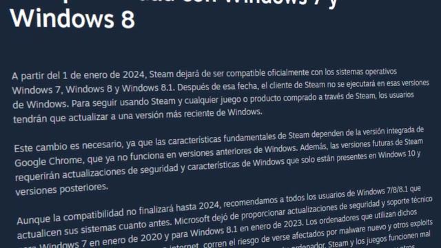EN 200 DIAS YA NO HABRA mas STEAM PARA WINDOWS!🔥 TRISTE Noticia WINDOWS 7, 8 y 8.1🔥 trunxgamerYT🔥 смотреть онлайн