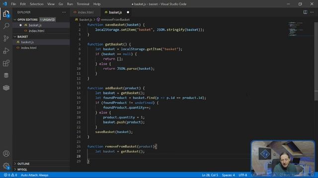 JS : Gérer un panier e-commmerce avec le localstorage смотреть онлайн