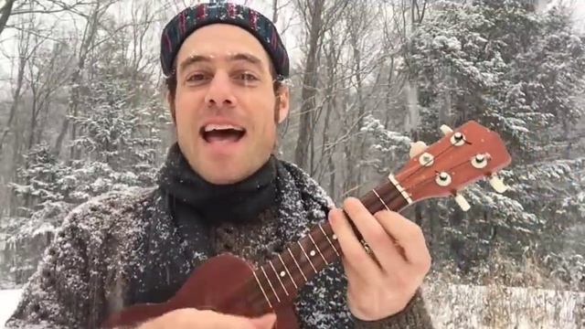 UKE IN A SNOWSTORM! "Shaddap You Face" by Joe Dolce смотреть онлайн
