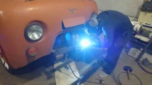 Скрытая лебёдка на УАЗ 3303