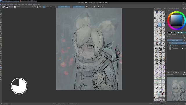 Tutorial： an illustration from A to Z with Krita смотреть онлайн