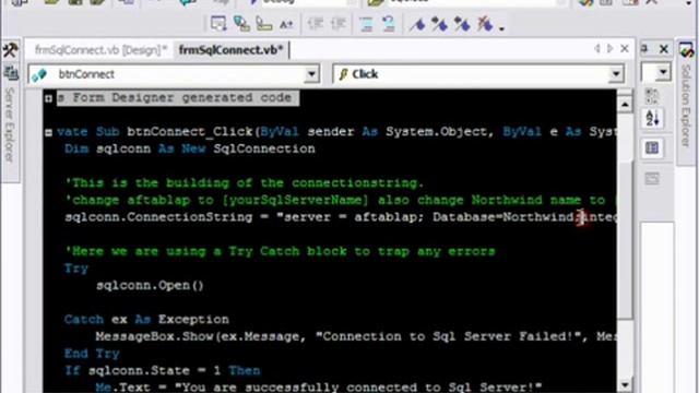 Connecting to SQL Server from DOT.NET VB.Net or C# смотреть онлайн