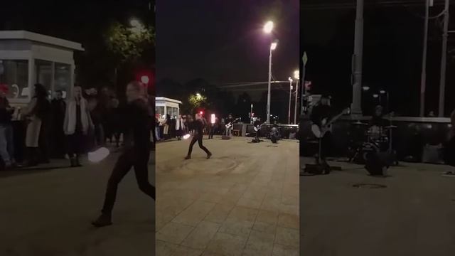 Уличные музыканты .Рок. Москва. Круто!