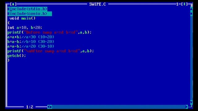 C Program to Swap Two Numbers || program in c. смотреть онлайн