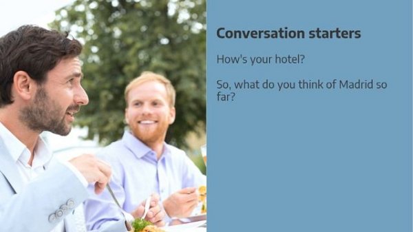 Making small-talk at the restaurant - Business English