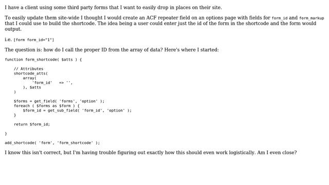 Wordpress: Use ACF array values in shortcode смотреть онлайн