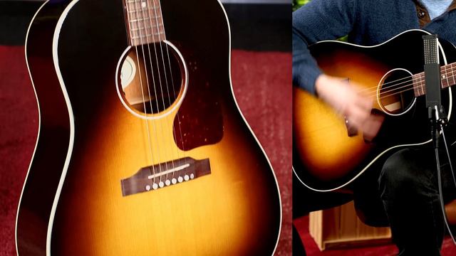 Gibson J-45 Standard Vintage Sunburst Playing Examples смотреть онлайн