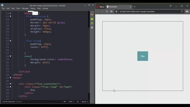 CSS Flexbox with margin:auto смотреть онлайн