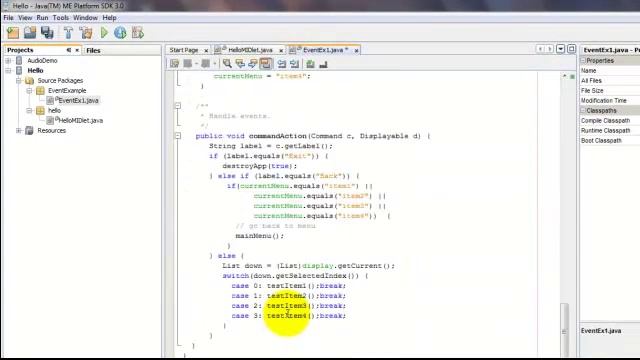 Part 3: Event Handling - Java Platform Micro Edition Software Development Kit 3.0 for Windows смотреть онлайн