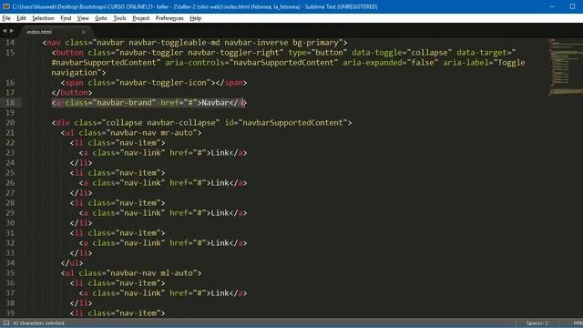 Taller #2 - Crear Menu (navbar) con logo al centro y links a los lados - Curso de Bootsrap 4! смотреть онлайн