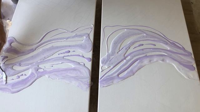 FLUID ART НА ПВА. МОДУЛЬНАЯ КАРТИНА. ТЕХНИКА ФЛЮИД АРТ. АБСТРАКЦИЯ АКРИЛОМ С СЕРЕБРОМ смотреть онлайн