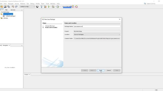 Create a new GUI Project for Java Swing in NetBeans 12.5 смотреть онлайн