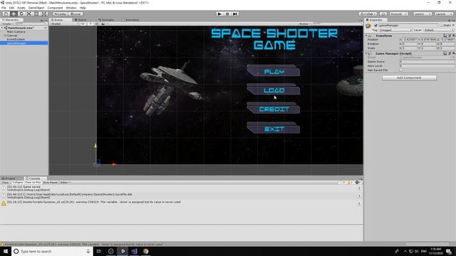 Part5 Save & Load Game Data in Unity (Space Shooter Example) смотреть онлайн