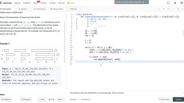 Leetcode 986(medium). Interval List Intersections【Two Pointer/Array/Interval】Python3, English смотреть онлайн