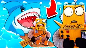 ЭТА ЗЛАЯ ГИГАНТСКАЯ АКУЛА ХОЧЕТ МЕНЯ СЪЕСТЬ! НУБ И ПРО ВИДЕО ROBLOX