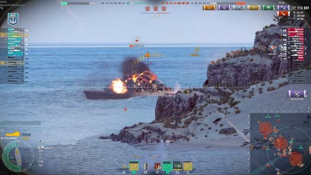 Cruiser Des Moines reaches 3,3sec reload time - World of Warships смотреть онлайн