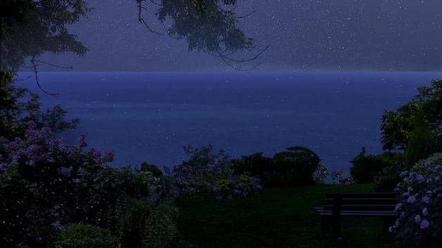 Тихий вечер в парке у моря. Звуки природы. смотреть онлайн