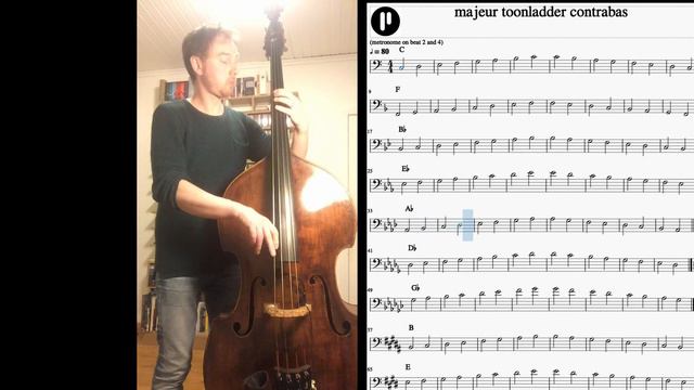 contrabas major scale double bass - popcollege смотреть онлайн