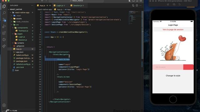 React Native : props.navigation смотреть онлайн