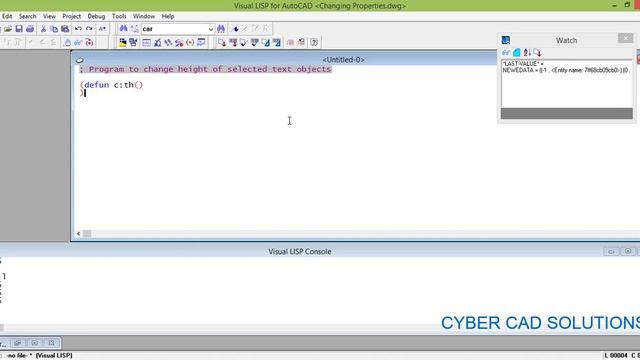 How to Change Object Properties with AutoLISP смотреть онлайн