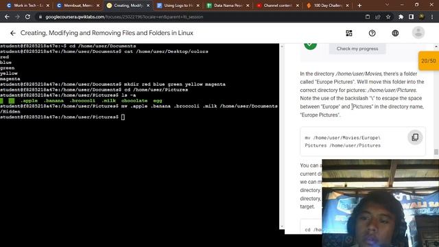 Create, modifying, and remove files and folders in linux - Day 41 смотреть онлайн