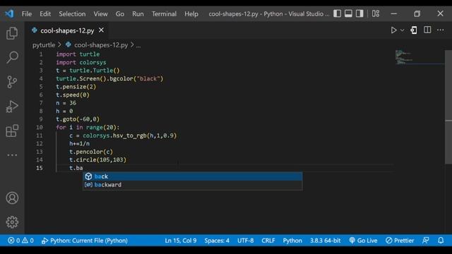 Python Turtle Graphics - 21 | Cool Shape Drawing | Python Turtle Coding Video | WhatsApp Status | смотреть онлайн