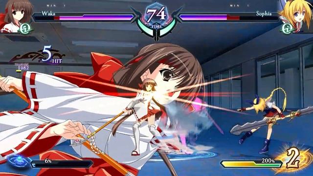 Phantom Breaker: Omnia - Waka vs. Sophia Gameplay смотреть онлайн