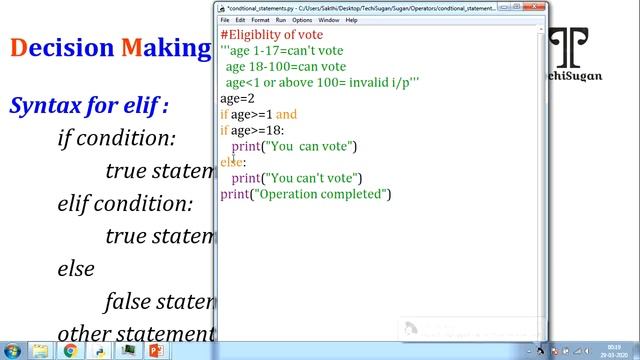 06 | Python Tutorial for Beginners | Decision making statements |if,if-else,elif,Nested if| смотреть онлайн