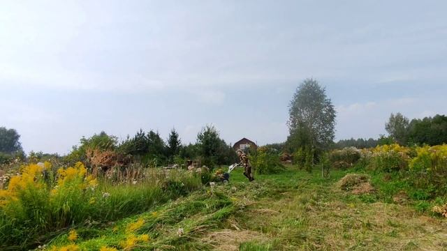 Мотокультиватор НЕВА МК-200 с роторной косилкой КРН-1М "ПАХАРЬ". Модернизация МК-200 в МБ Компакт. смотреть онлайн