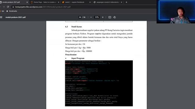 [ Pemrograman Komputer 2021 ] Modul 6 TIPE DATA, VARIABEL, DAN OPERATOR PYTHON смотреть онлайн