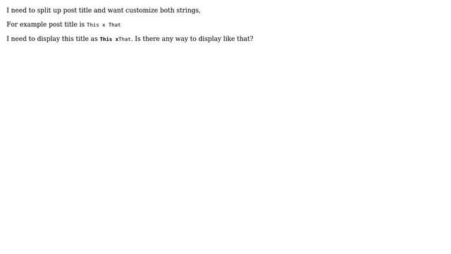 Wordpress: Split post title for styling смотреть онлайн