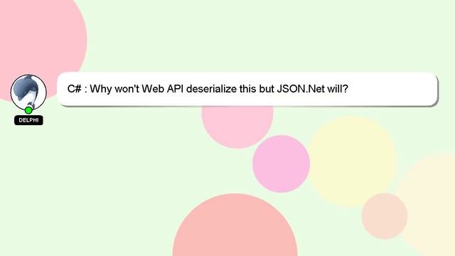 C# : Why won't Web API deserialize this but JSON.Net will? смотреть онлайн