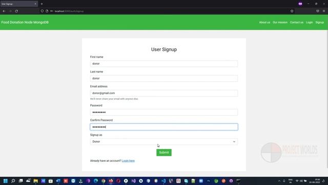 Food Donation System mongoDb Node.Js Project with Source Code смотреть онлайн