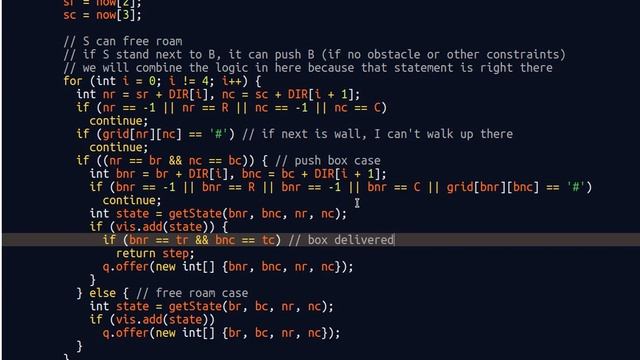 Leetcode 1263. Minimum Moves to Move a Box to Their Target Location смотреть онлайн