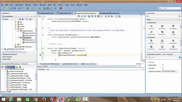 Programmatically Iterating through rows in a view Object in Oracle Adf смотреть онлайн