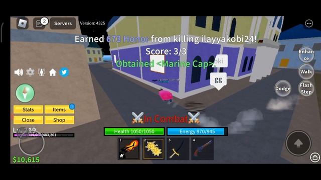 Играю с другом в Blox Fruits Roblox - Тестим Dark Blade смотреть онлайн