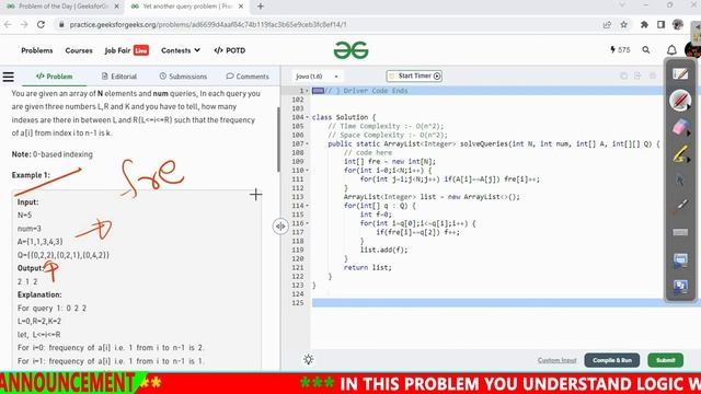 Yet another query problem || Maths || GFG POTD || JAVA Code || C++ Code || Vivek || Code-Guru || смотреть онлайн