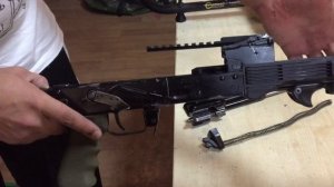 Сайга МК 03 7,62 Замена штатного целика на нерегулируемый с планкой пикатини.