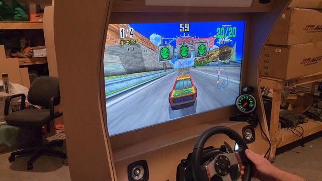 WORKING RPM Tachometer on SEGA Racing Classic (Daytona USA) Teknoparrot DIY 4P Arcade Racing Cabine смотреть онлайн