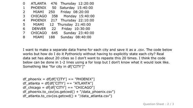 Pandas : Pandas split data frame into multiple csv's based on column value смотреть онлайн