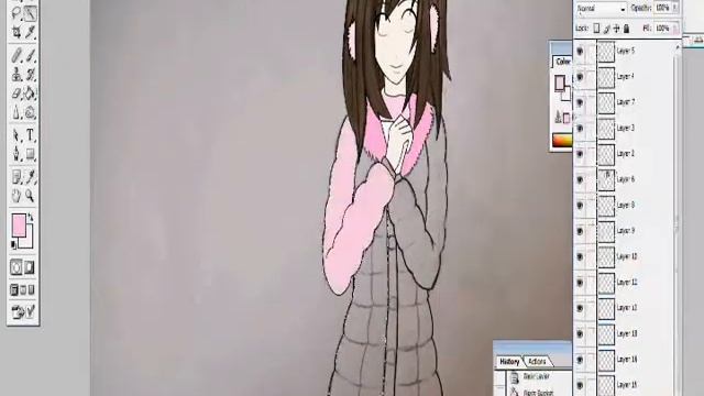 My Anime Drawing By Using The Photoshop смотреть онлайн