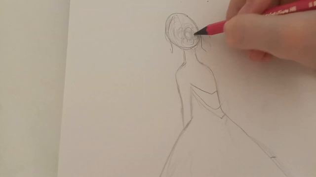 Рисуем принцессу. Нежный рисунок девушки в голубом платье! смотреть онлайн