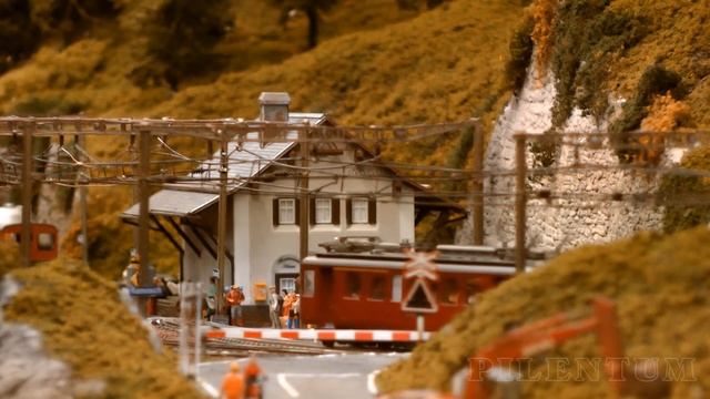 Model railroad layout of Swiss Railways in the Canton of the Grisons - Narrow gauge HO model trains смотреть онлайн